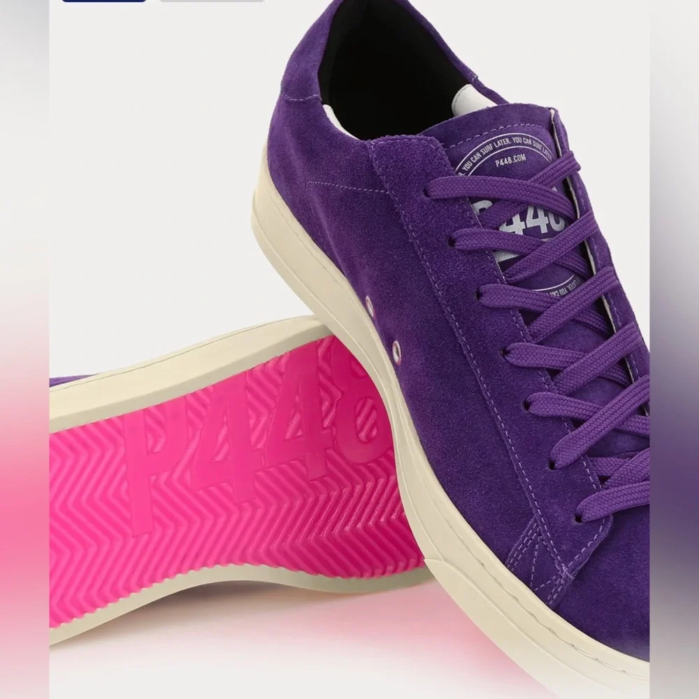 NWOT P448 Women’s Purple Low Top Sneakers Size 8.5 - Picture 13 of 14